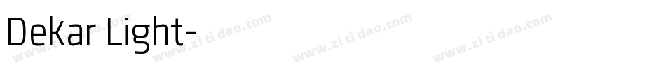 Dekar Light字体转换